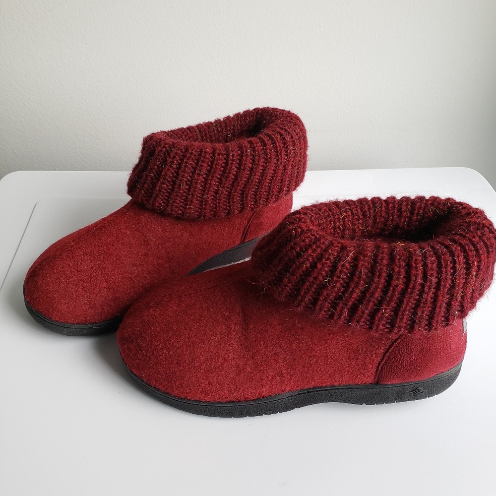 💙Women's Red Memory Foam Bootie Slippers